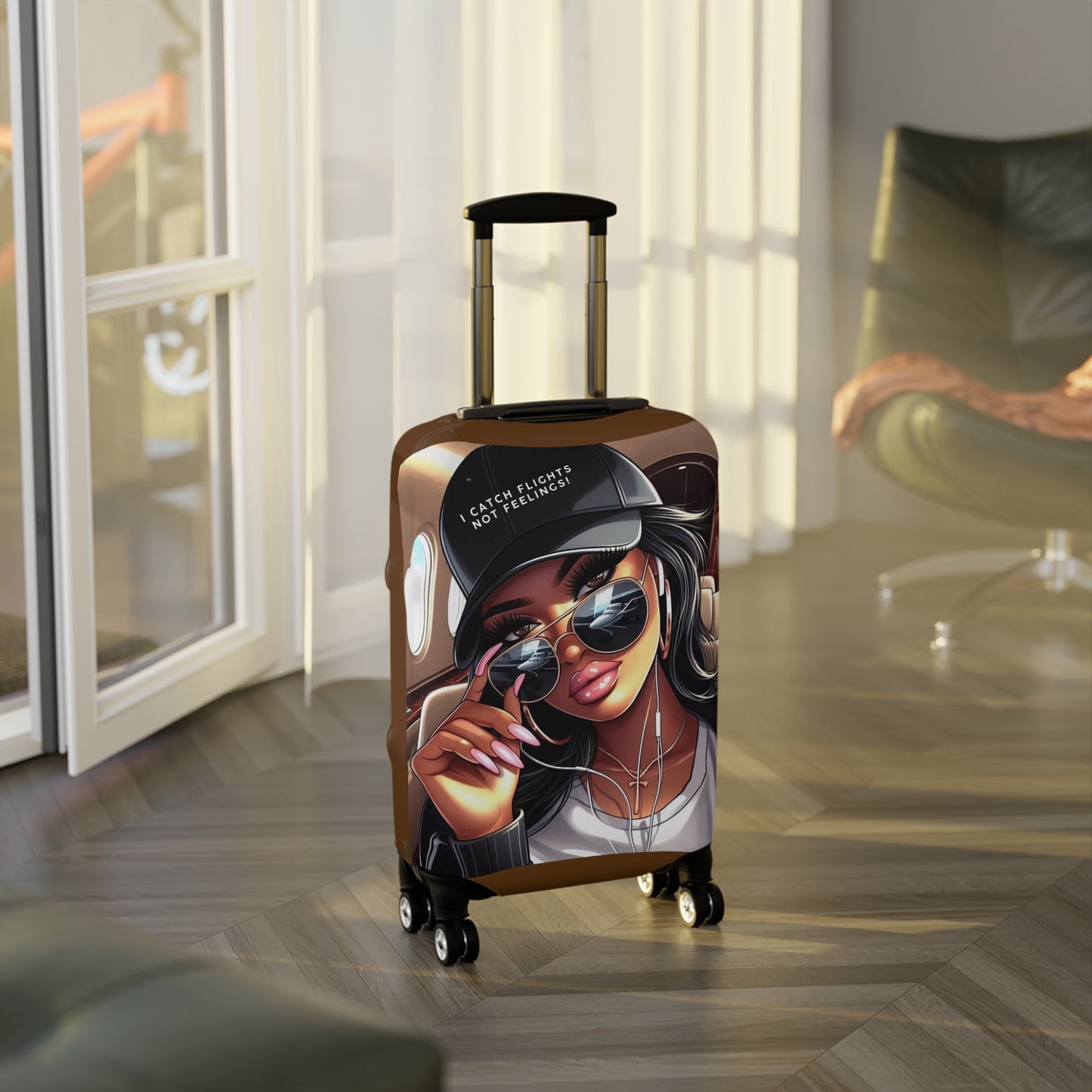Stylish Luggage Cover with Trendy Design, Travel Accessory, Unique Suitcase Protector, Personalized Baggage Cover, Gift for Travelers