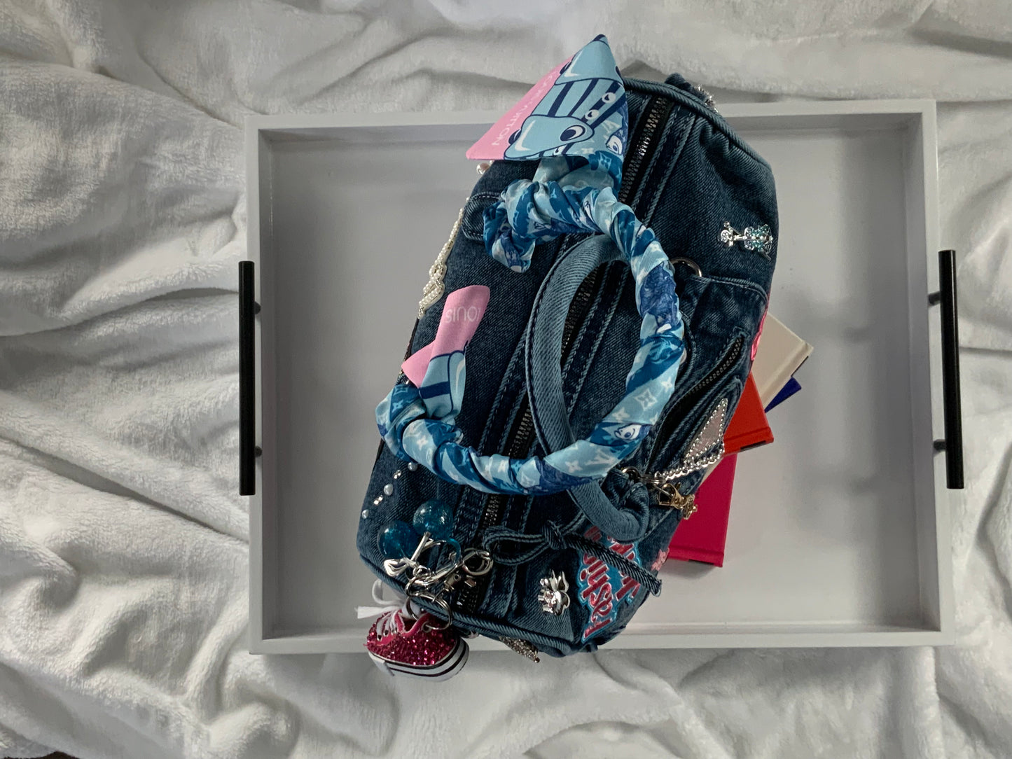 Turquoise & Pink Patchwork Junk Purse