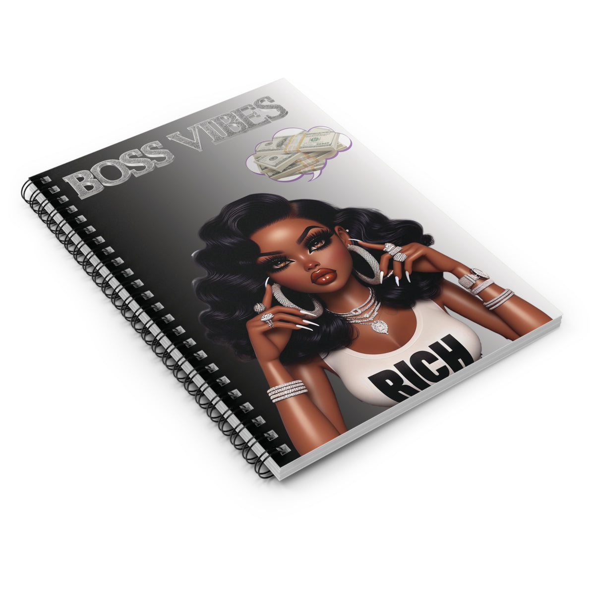 Boss Chic Spiral Notebook - Empowering Stationery for Ambitious Women
