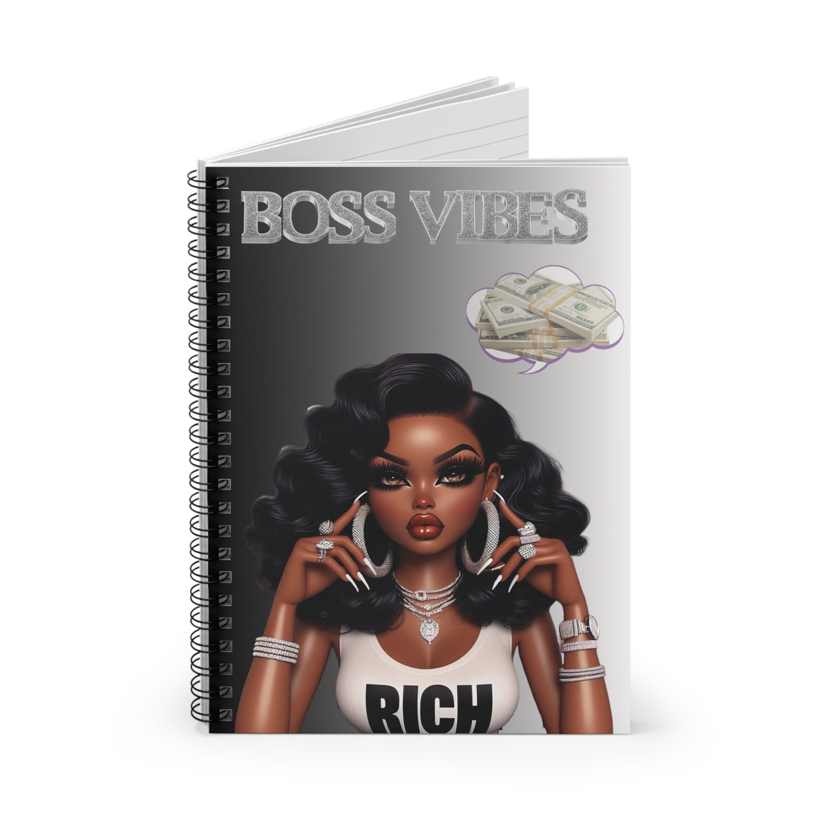 Boss Chic Spiral Notebook - Empowering Stationery for Ambitious Women