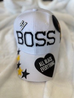 Black & White Boss Baseball Cap
