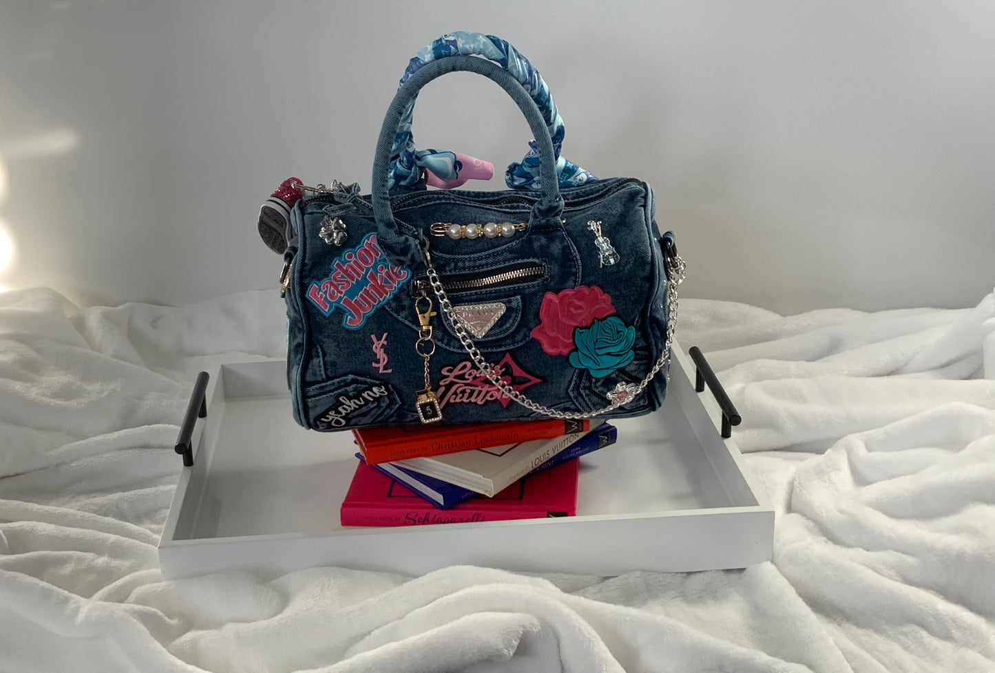 Turquoise & Pink Patchwork Junk Purse