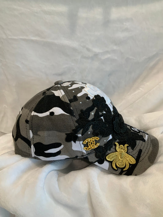 Bougie Girl Camo Baseball Cap – Gold Accent Edition